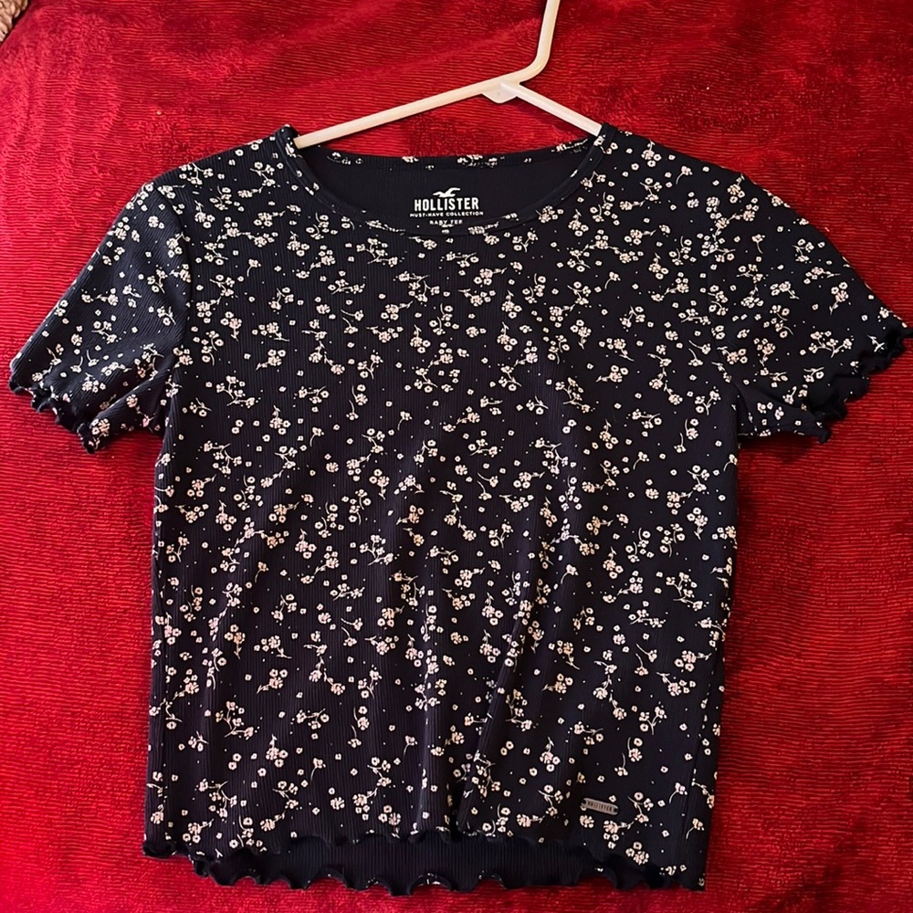 cute hollister too with little flowers and ruffled edges